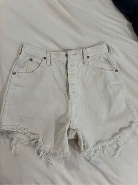 Wrangler High-Rise White Jean Shorts